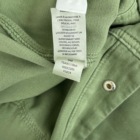 Treasure & Bond Utility Herringbone Long Sleeve Jumpsuit Olive Acorn Women S‎ - Picture 8 of 16
